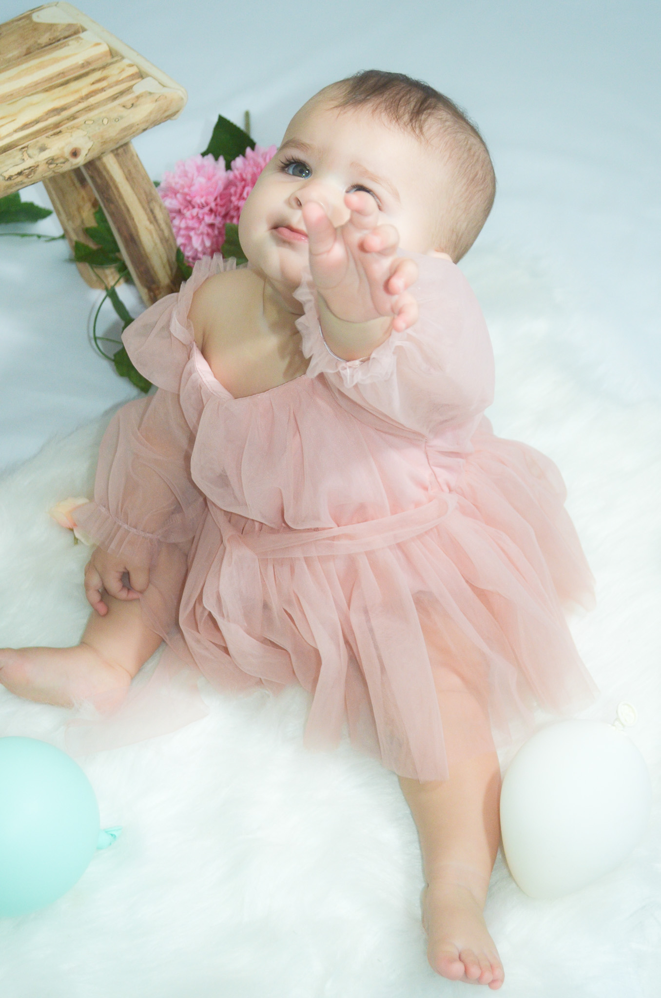 Barboteuse calypso Barboteuse rose de fête pour bébé à la Réunion