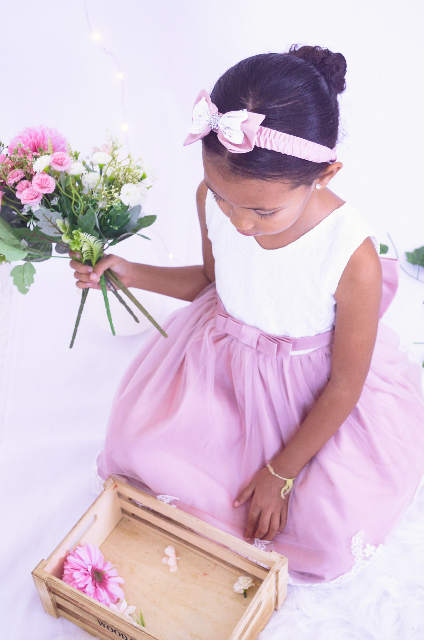 Robe de princesse rose pour enfant mariage anniversaire et fête à La Réunion
