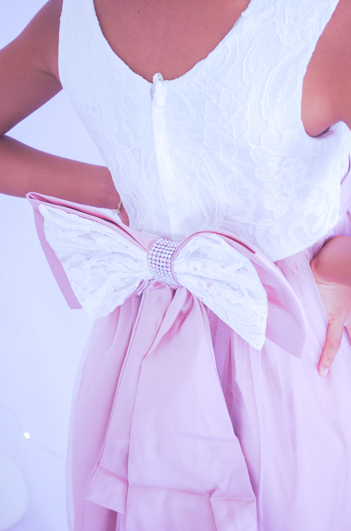 Robe de princesse rose pour enfant mariage anniversaire et fête à La Réunion