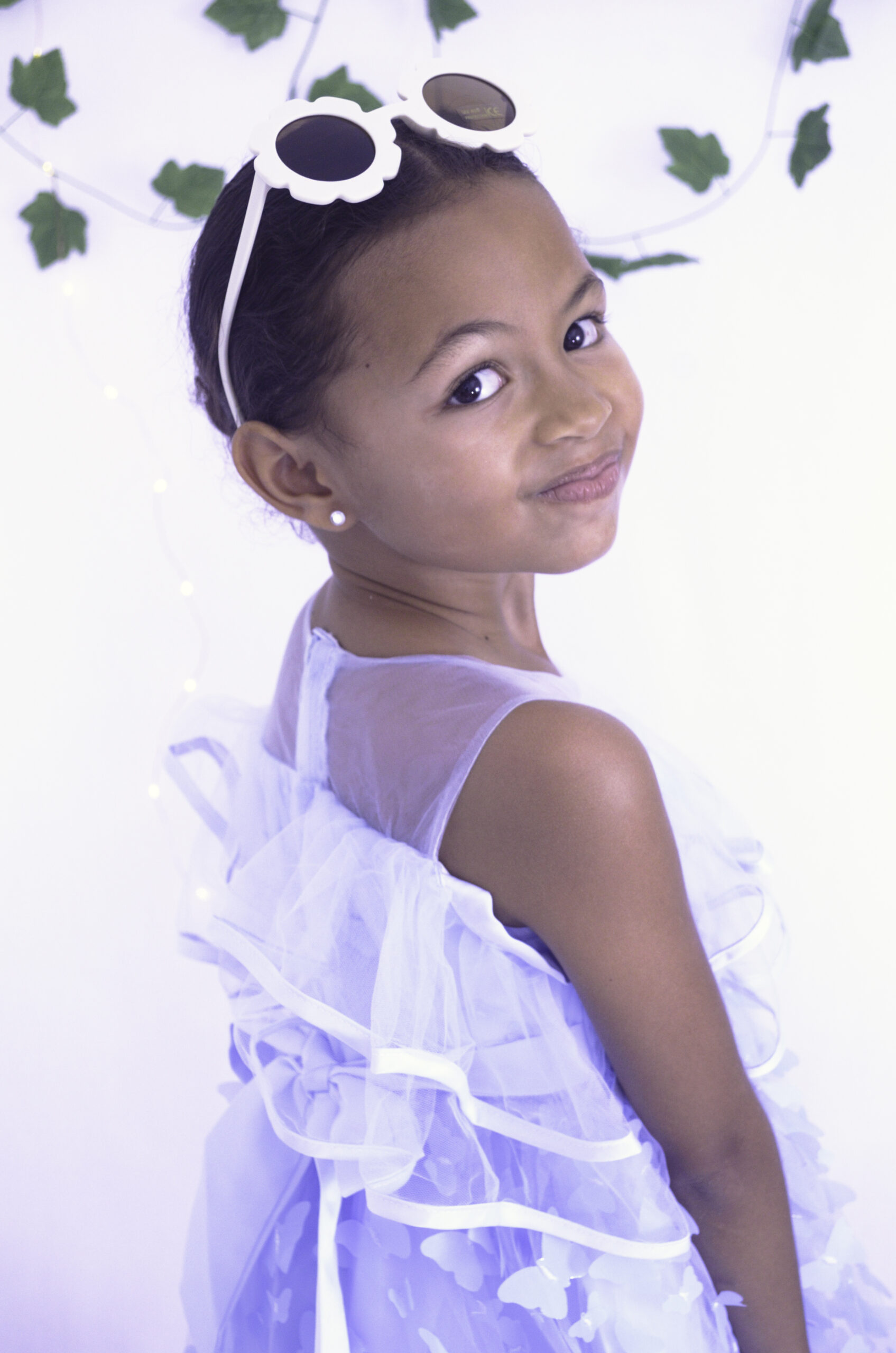 Robe de princesse bleu à papillons pour enfant mariage anniversaire et fête à La Réunion vêtement